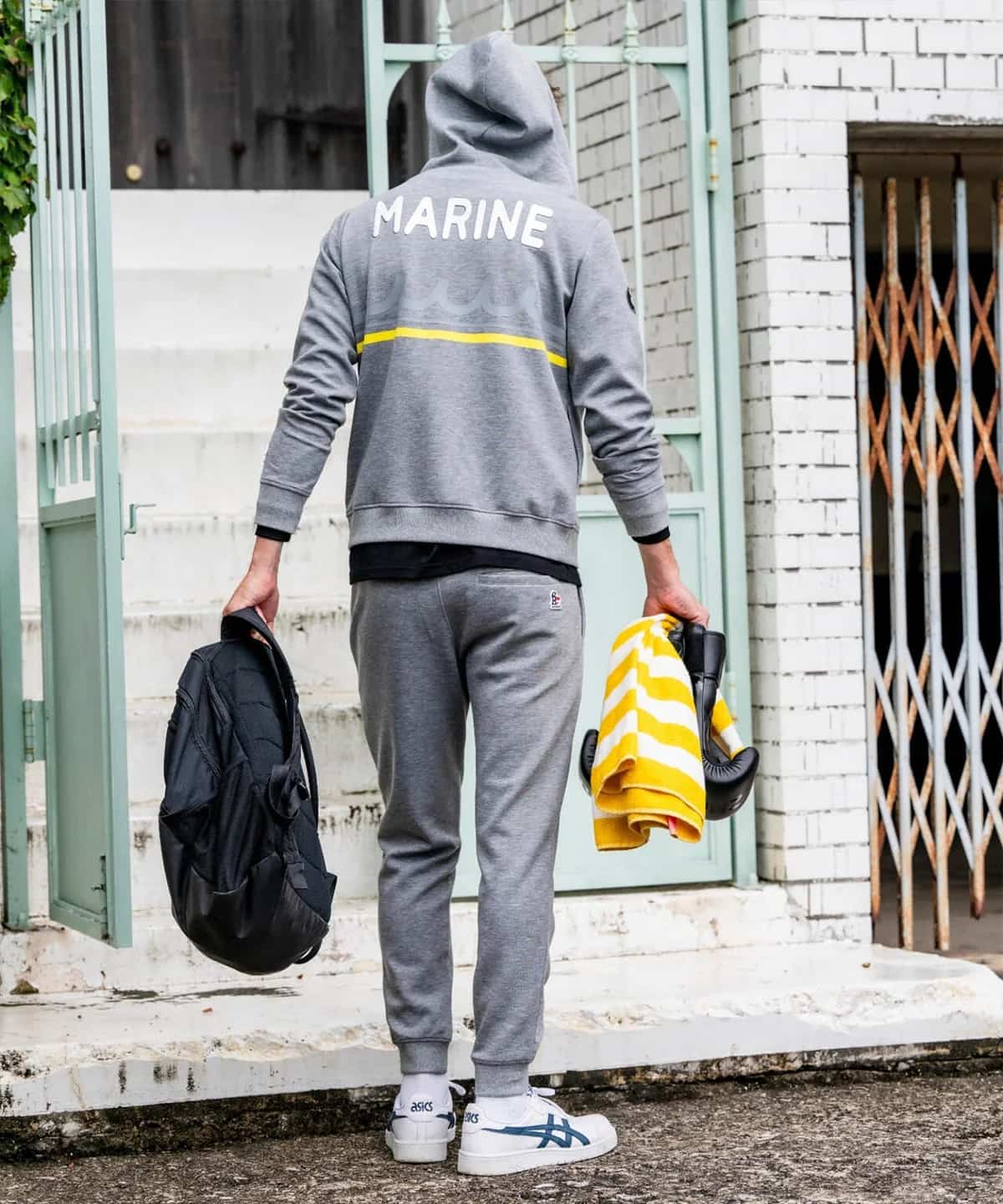 muta MARINE/ムータ マリン/Set-up Pants Metal Wave gray L