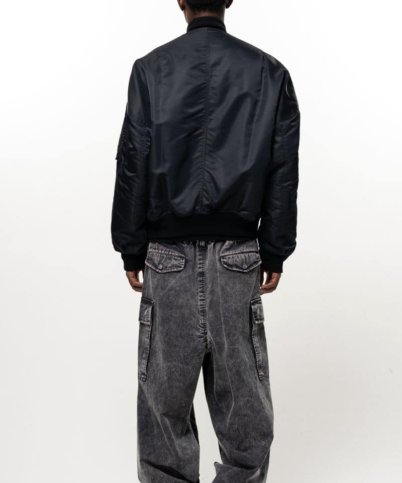 Maison MIHARA YASUHIRO/Front Back Combined Stadium Jacket black 44