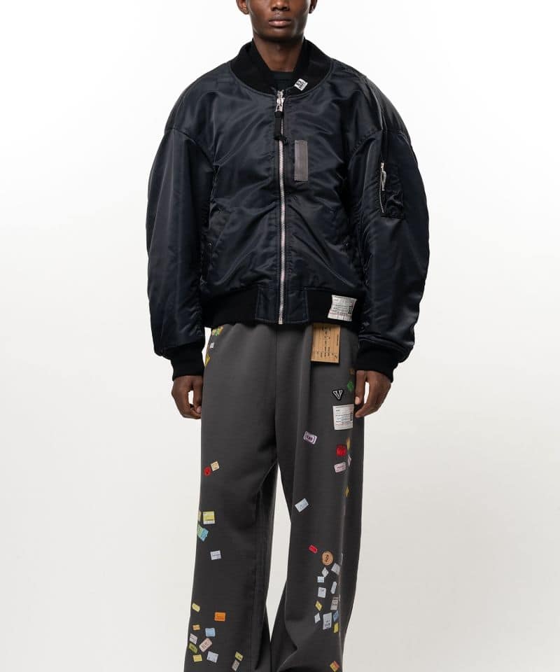 Maison MIHARA YASUHIRO/Shifted Layer Flight Jacket(46 black