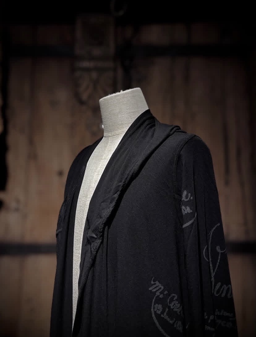SHARE SPIRIT/シェアースピリット/PRINT LONG CARDIGAN BLACK M