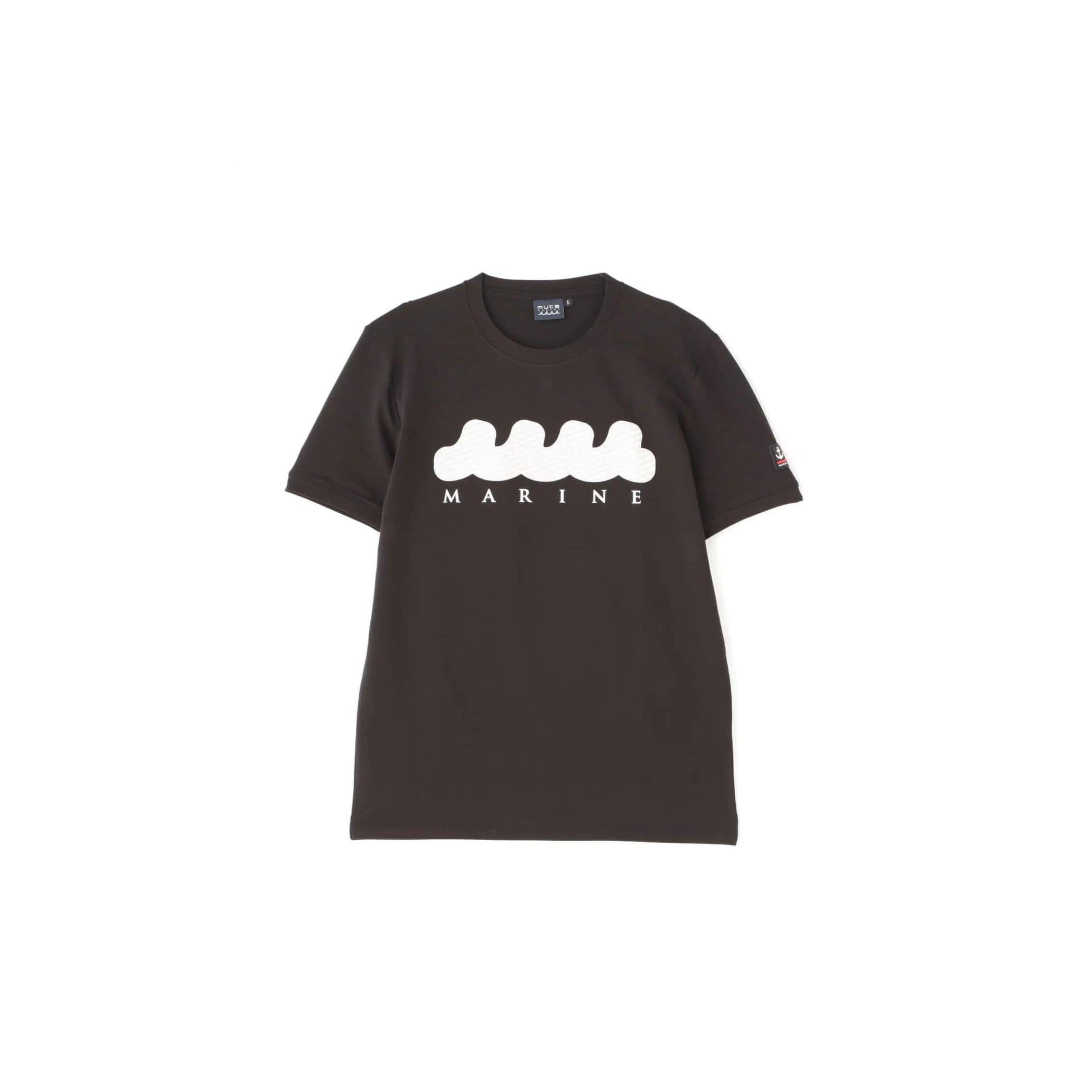 muta MARINE/ムータ マリン/別注ロゴリフレクタープリントTシャツ black 6