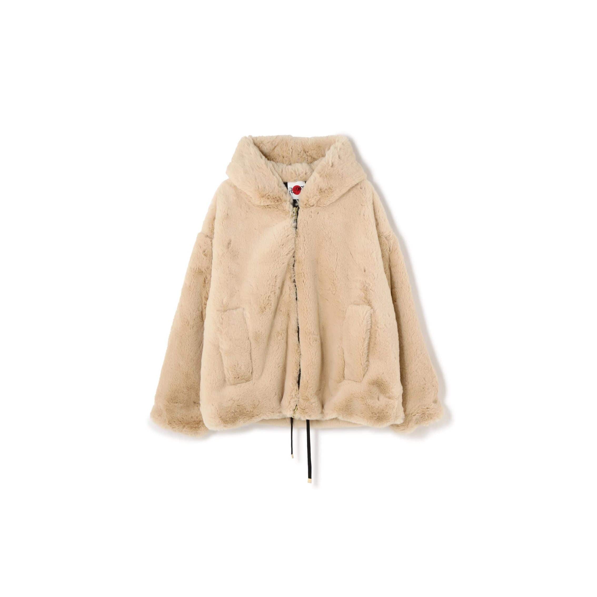 FR(13)NDS /フレンズ/ECO FUR HOOD BZ offwhite M
