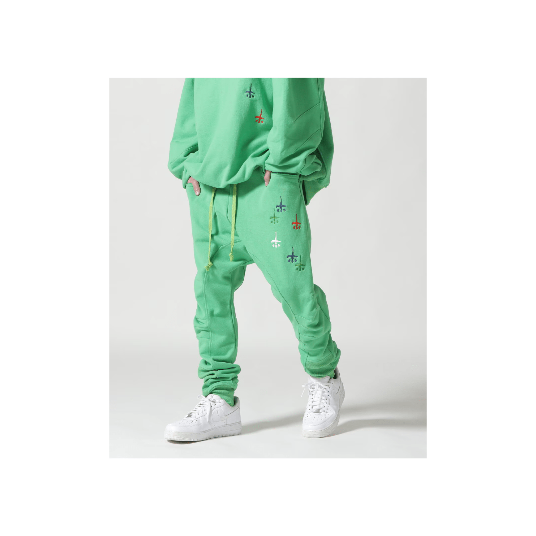 CTLS/シーティーエルエス/別注USUAL PANTS 刺繍クロス green 0