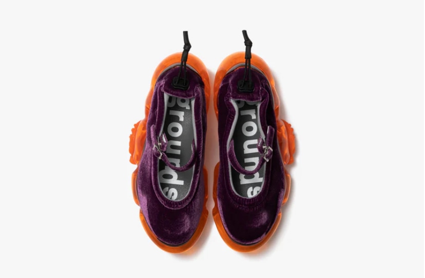 grounds/MOOPIE PUMPS/PURPLE VELVET / ORANGE orange 38
