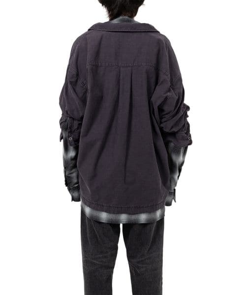 Maison MIHARA YASUHIRO/Layered Long Sleeve Shirt black 48