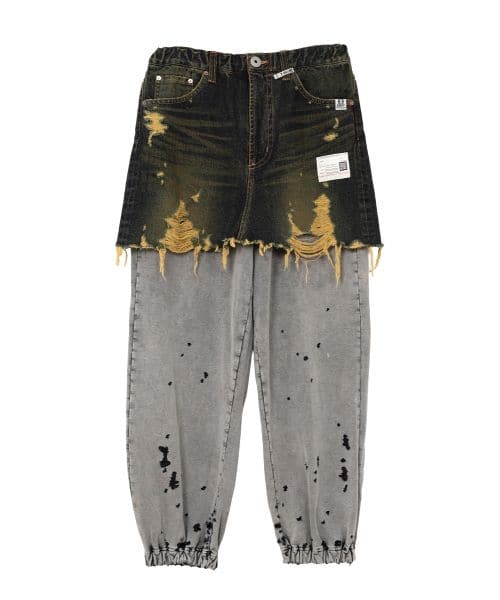 Maison MIHARA YASUHIRO/Waist Layered Denim Pants indigo 46