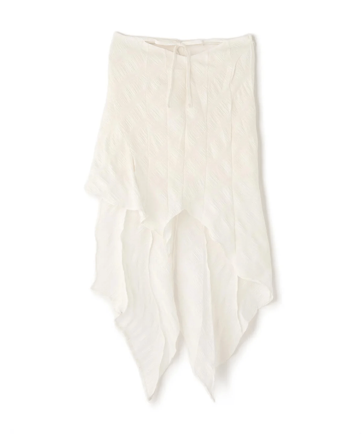 MITSUKI/ミツキ/CHECK ASYMME SKIRT white F