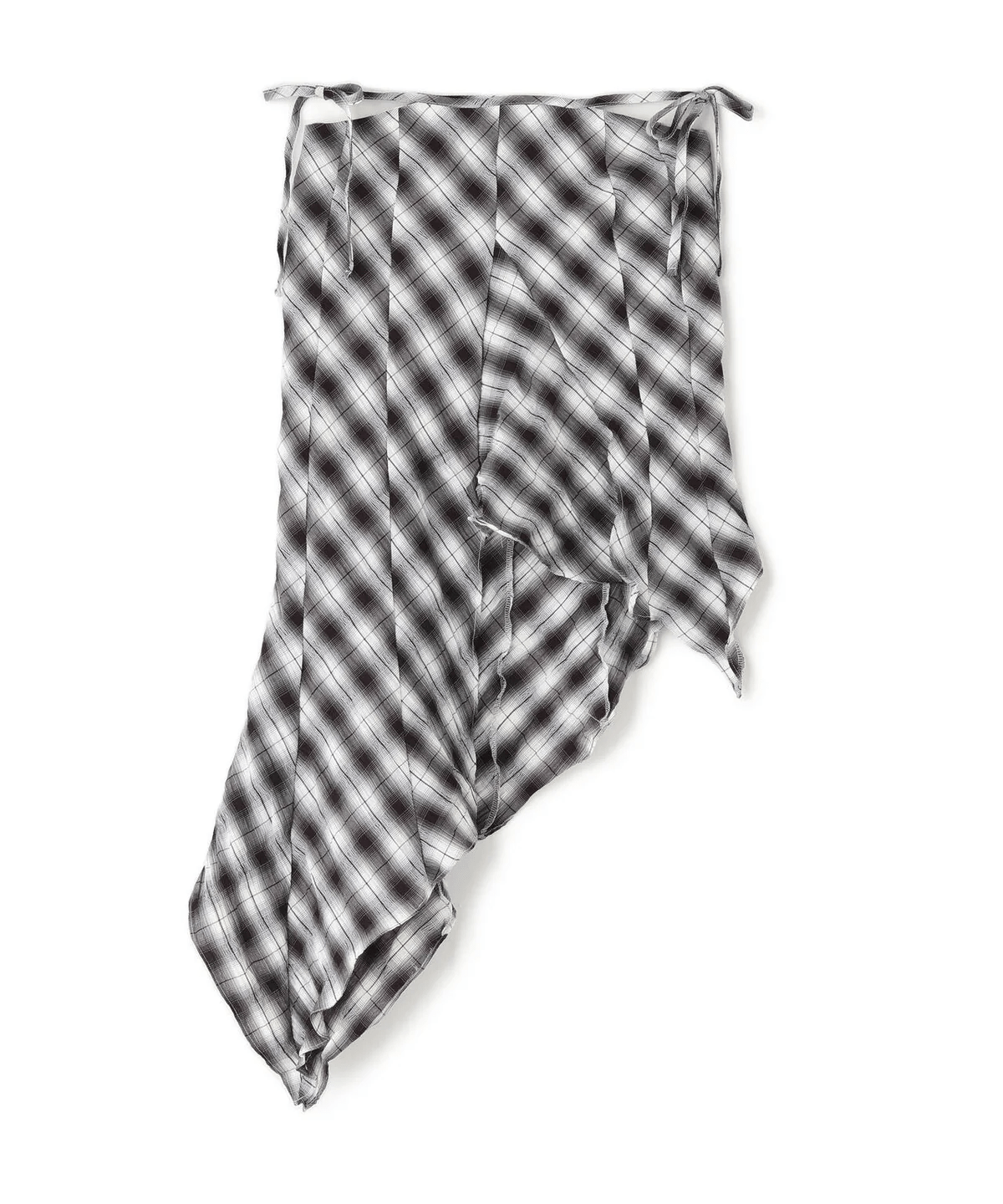 MITSUKI/ミツキ/CHECK ASYMME SKIRT black F