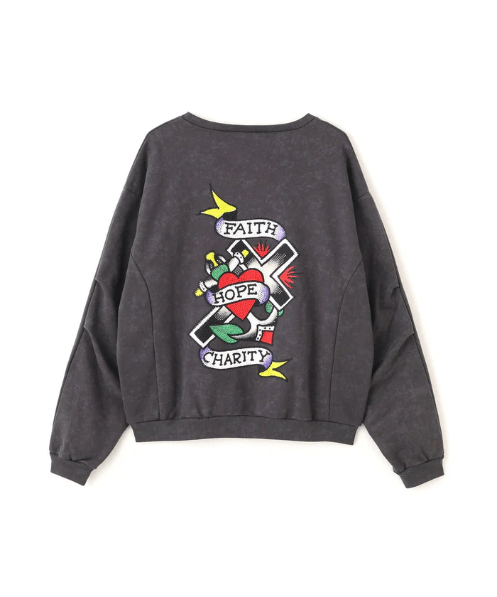 FR(13)NDS × Ed Hardy/フレンズ × エド・ハーディ/コラボスウェット gray L