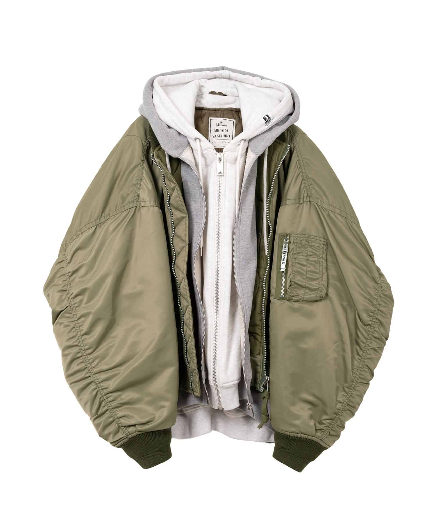 Maison MIHARA YASUHIRO/Triple Layered Flight Jacket khaki 36