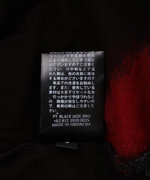 KMRii/ケムリ/Black Shadow Slash Cut/SS Tee black white 2