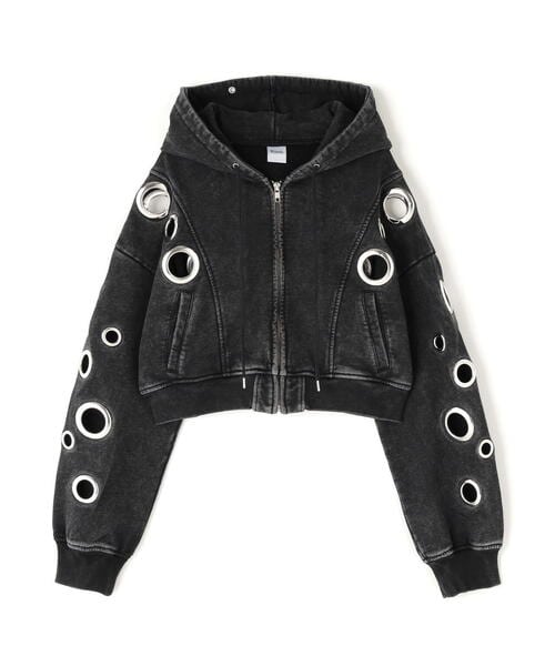 MITSUKI/ミツキ/EYELET HOODIEＥ black F