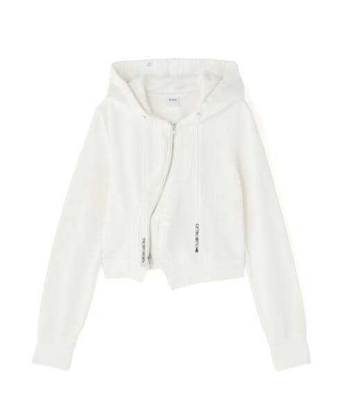 MITSUKI/ミツキ/WAVE ZIP PARKA white F