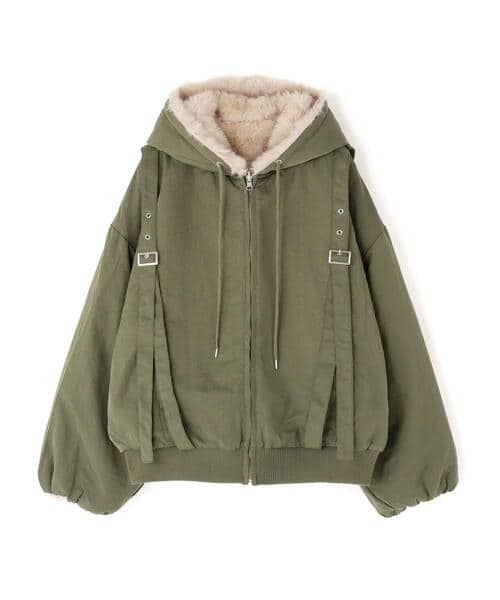 MITSUKI/ミツキ/REVERSIBLE FUR BLOUSON khaki F