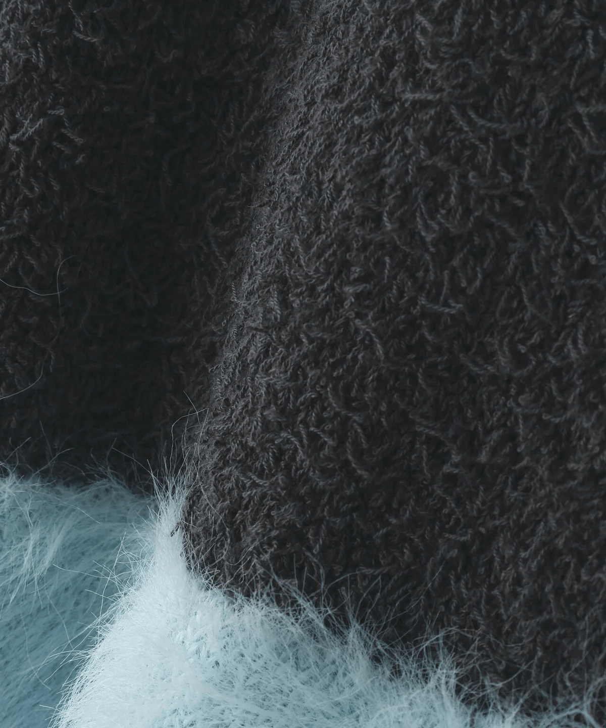 amok /アモク/COLLARLESS KNIT JACKET gray F