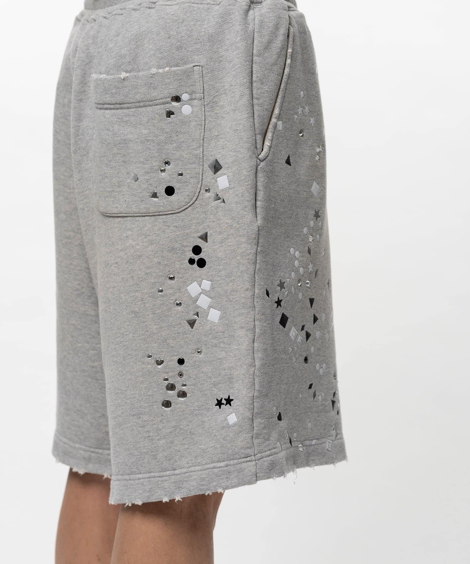 Maison MIHARA YASUHIRO/Embellished Sweat Shorts gray 48