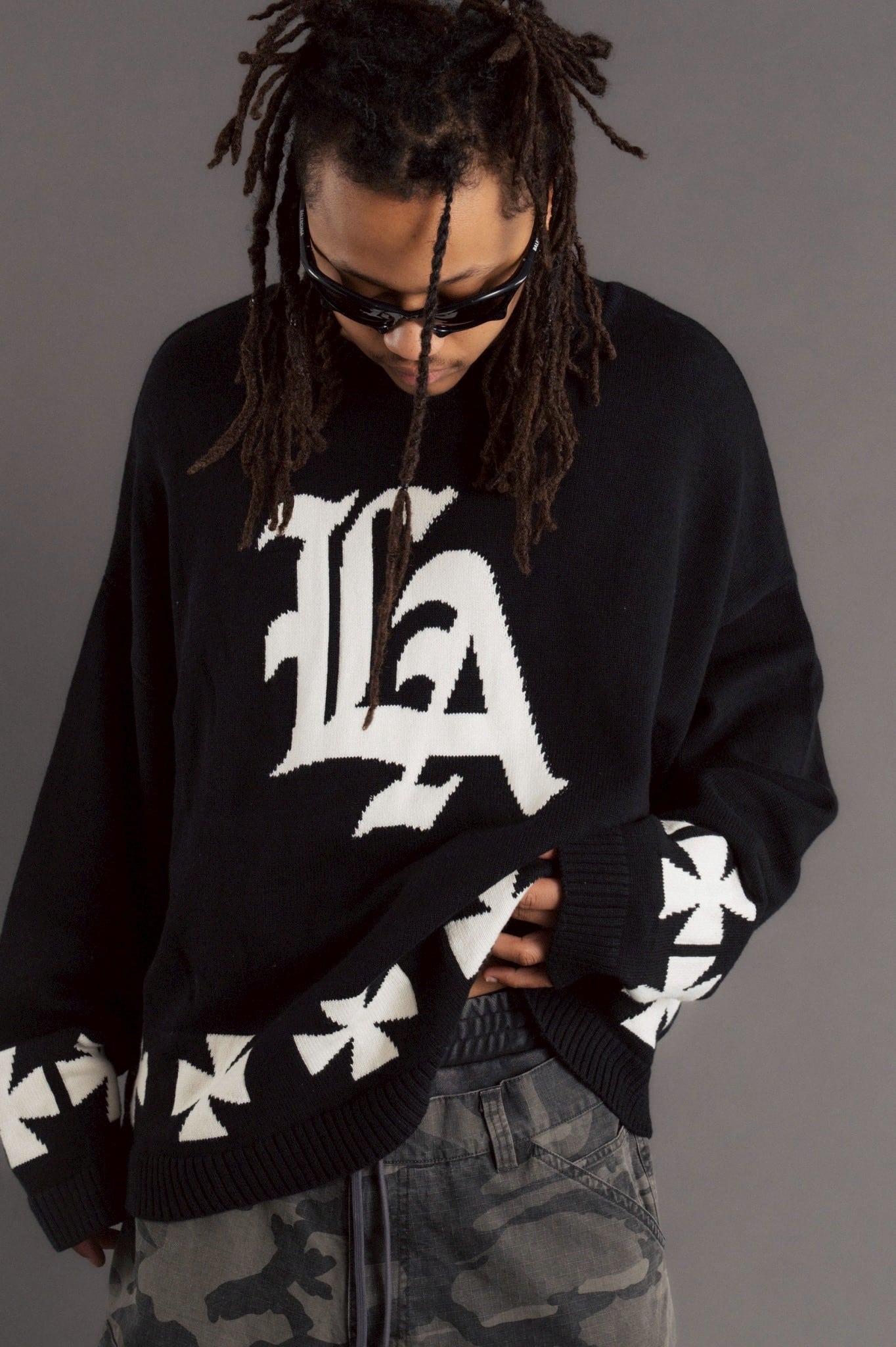 FR(13)NDS/フレンズ/LA KNIT black F