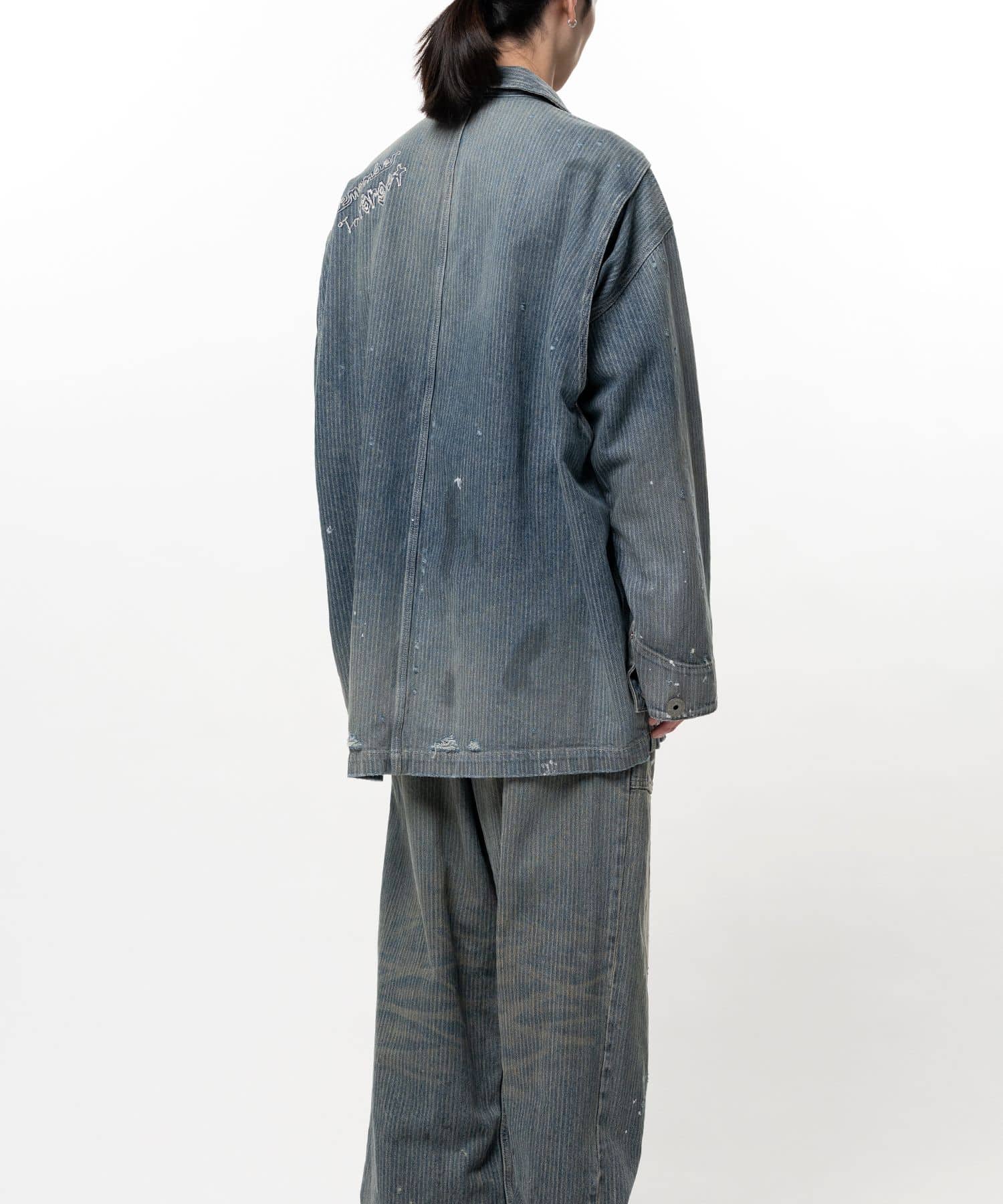 Maison MIHARA YASUHIRO/Stripe Denim Chore Jacket INDIGO 46