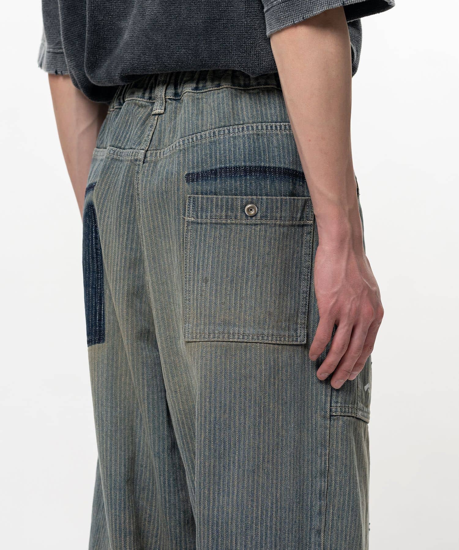 Maison MIHARA YASUHIRO/Stripe Denim Bush Pants INDIGO 44