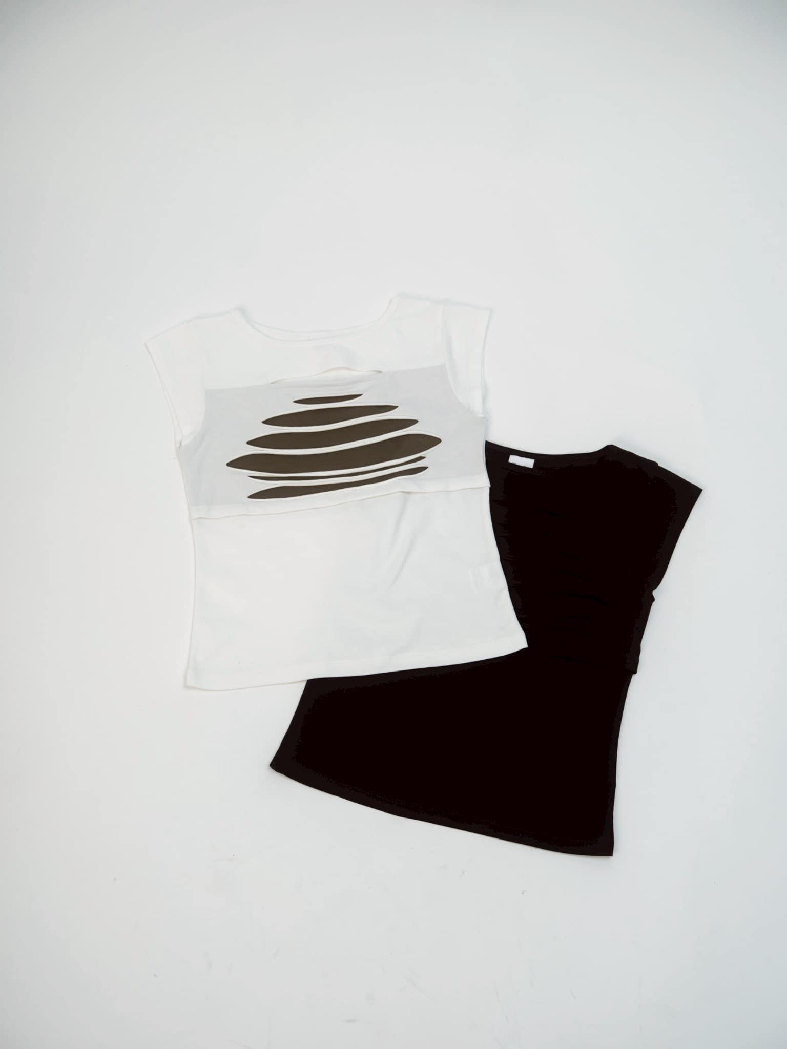 MITSUKI/Slit Design T-Shirt white F