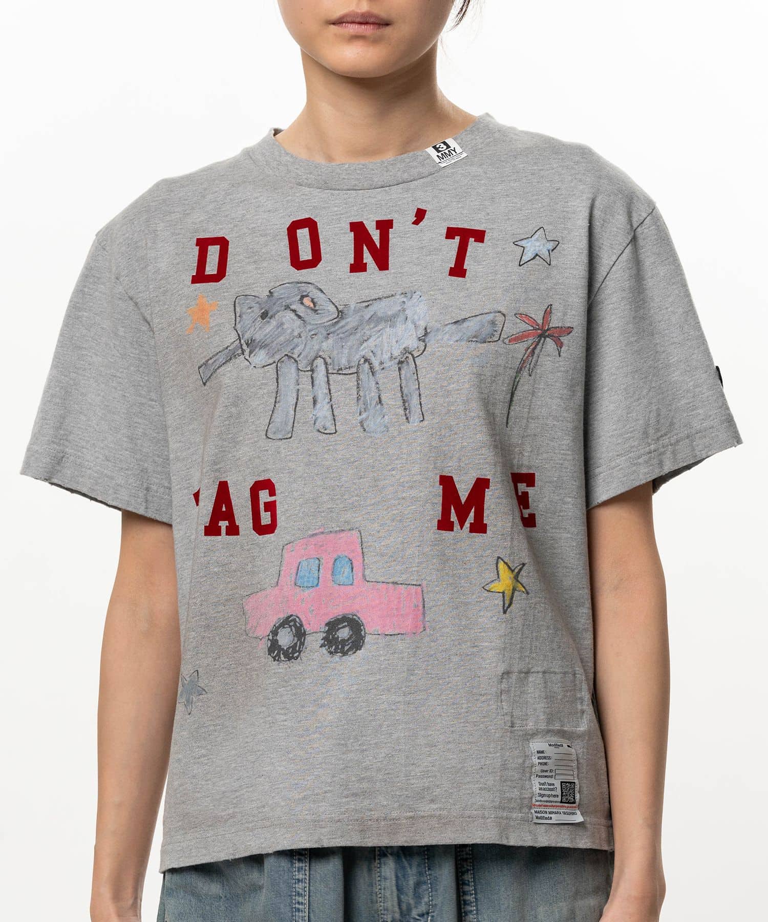 Maison MIHARA YASUHIRO/Kids Doodle Printed T-shirt gray 36