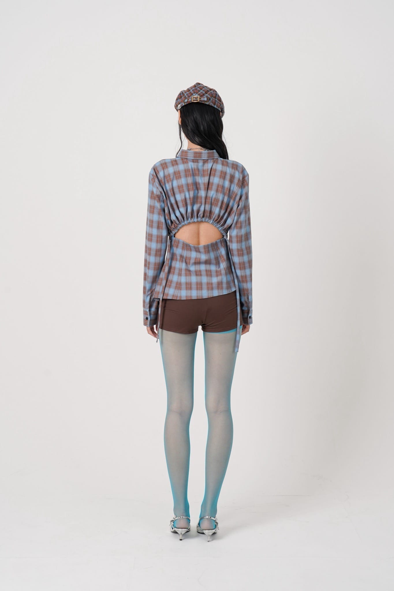 MITSUKI/ミツキ/Asymmetry pattern Shirt(blue) blue F