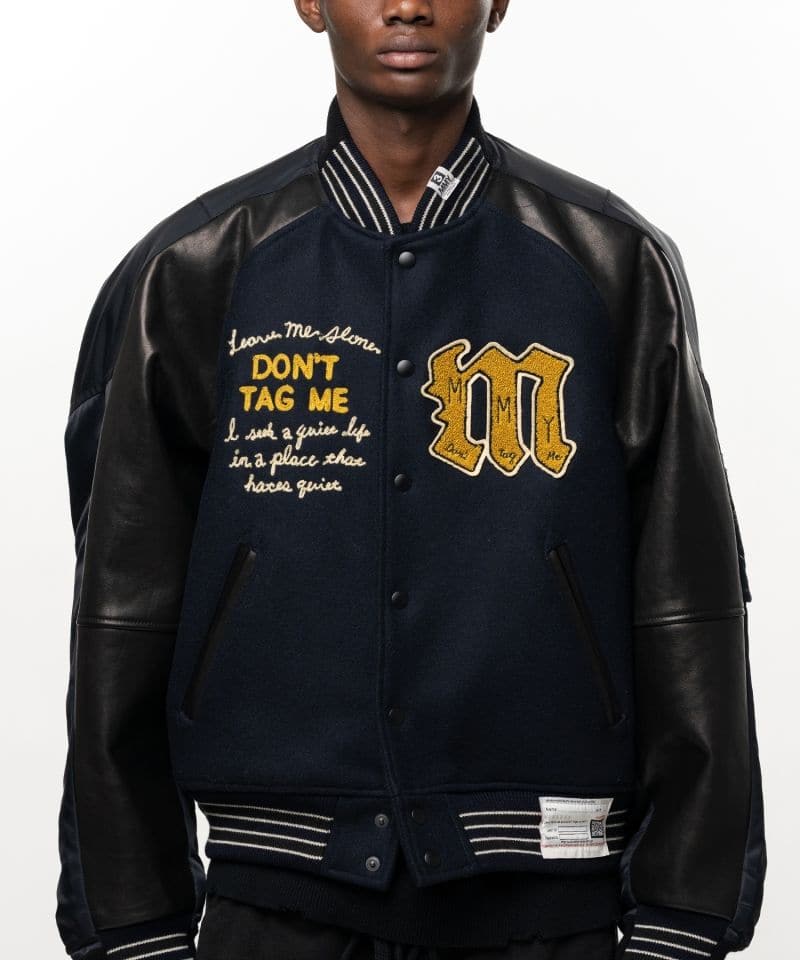 Maison MIHARA YASUHIRO/Front Back Combined Stadium Jacket black 48