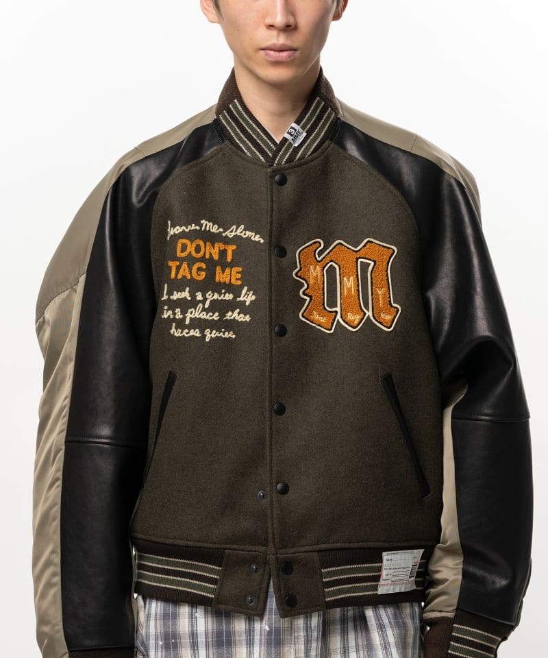 Maison MIHARA YASUHIRO/Front Back Combined Stadium Jacket khaki 44