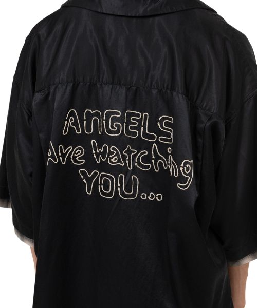 Maison MIHARA YASUHIRO/ Double Layered Short-Sleeve Shirt black 46