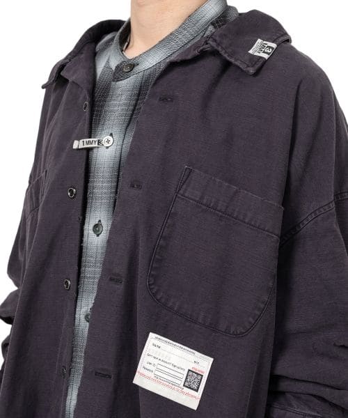 Maison MIHARA YASUHIRO/Layered Long Sleeve Shirt black 48