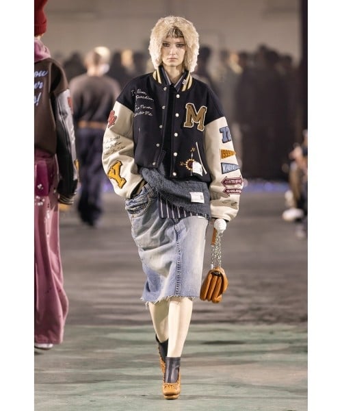 Maison MIHARA YASUHIRO/Roll-up Hem Stadium Jacket black 36