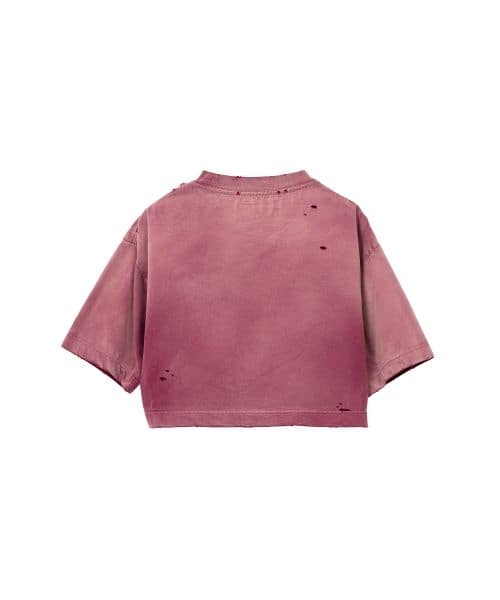 Maison MIHARA YASUHIRO/Sun Faded Like Crop T-shirt red 36