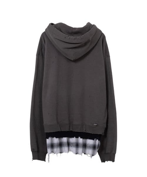 Maison MIHARA YASUHIRO/Triple Layered Half-zip Hoodie(44 black