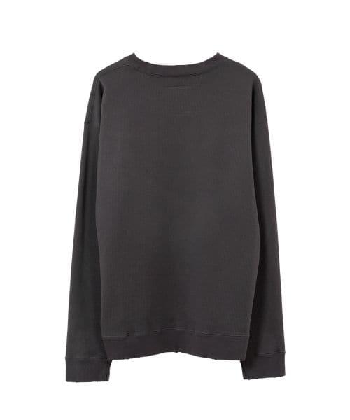 Maison MIHARA YASUHIRO/Cat Printed Embellished Distressed Sweatshirt black 44