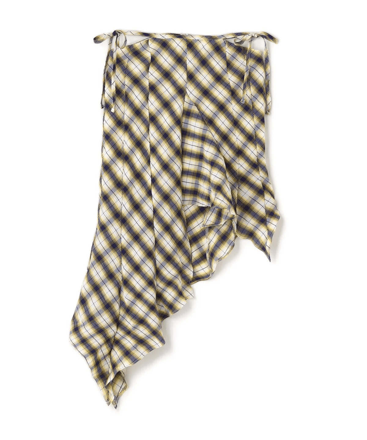 MITSUKI/ミツキ/CHECK ASYMME SKIRT yellow F