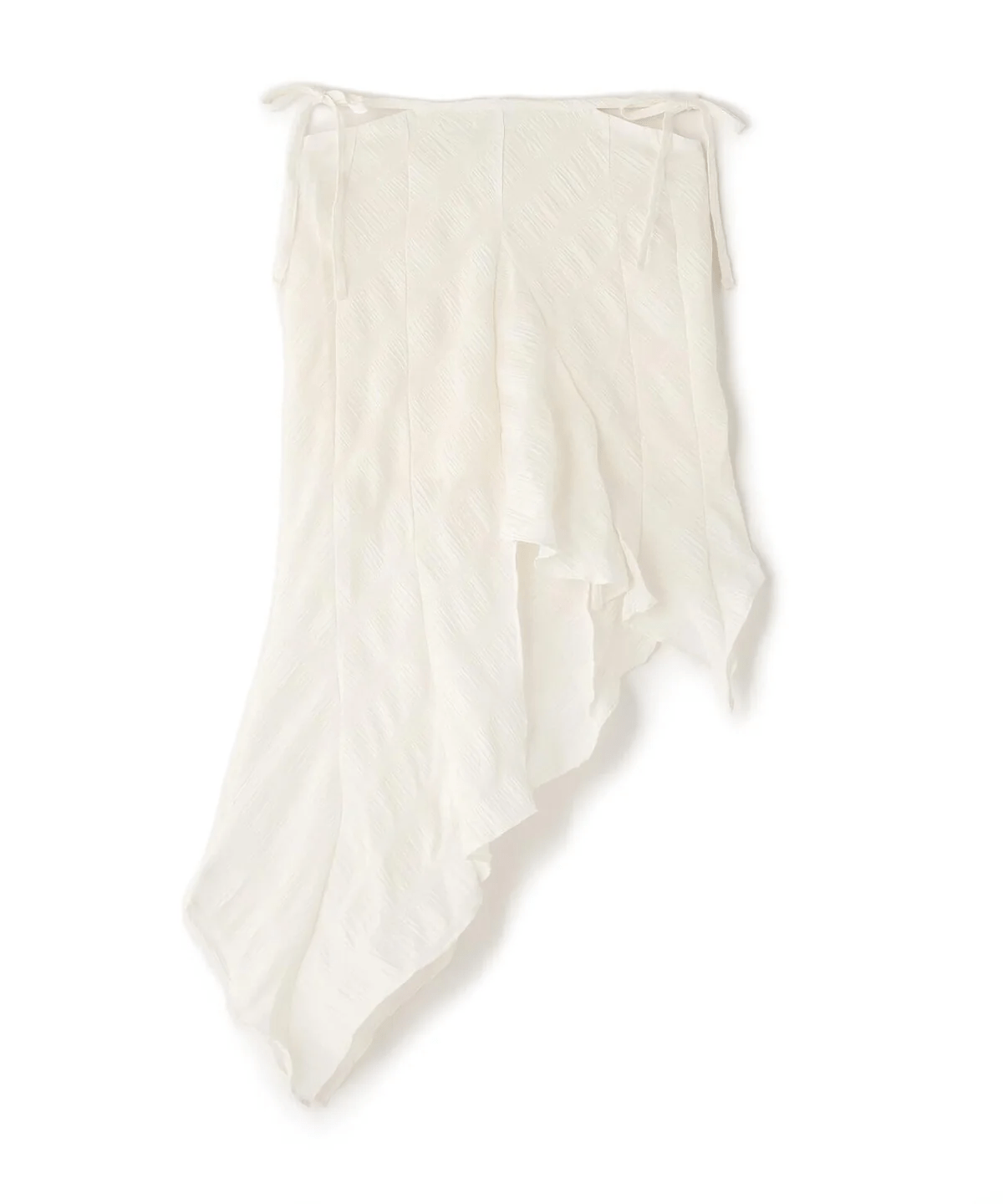 MITSUKI/ミツキ/CHECK ASYMME SKIRT white F