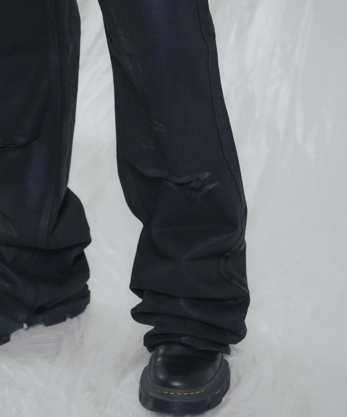 FR(13)NDS /フレンズ/BLACK COATINGFLARE PANTS black L