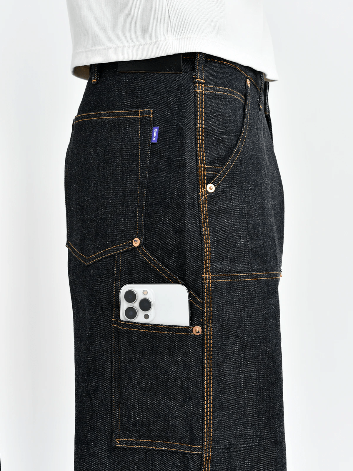 Bante/Japanese Double Knee Denim Pants - Indigo INDIGO 2