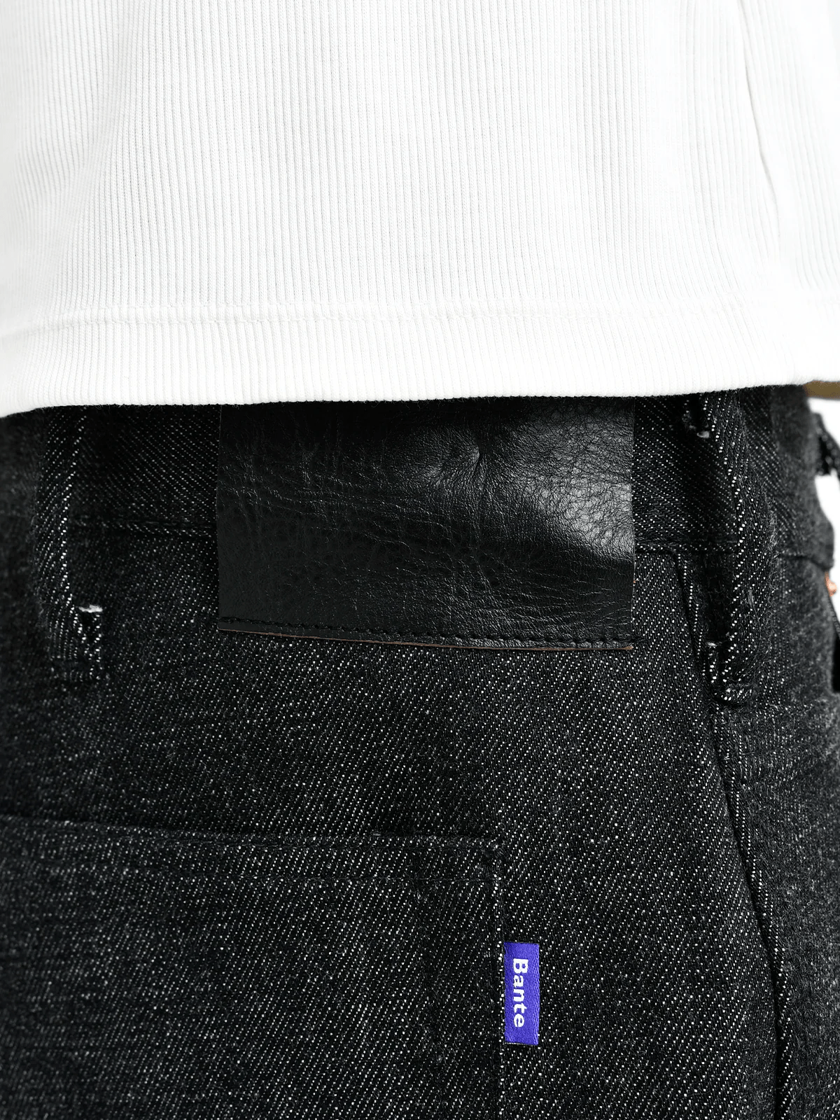 Bante/Japanese Double Knee Denim Pants - Indigo black 1