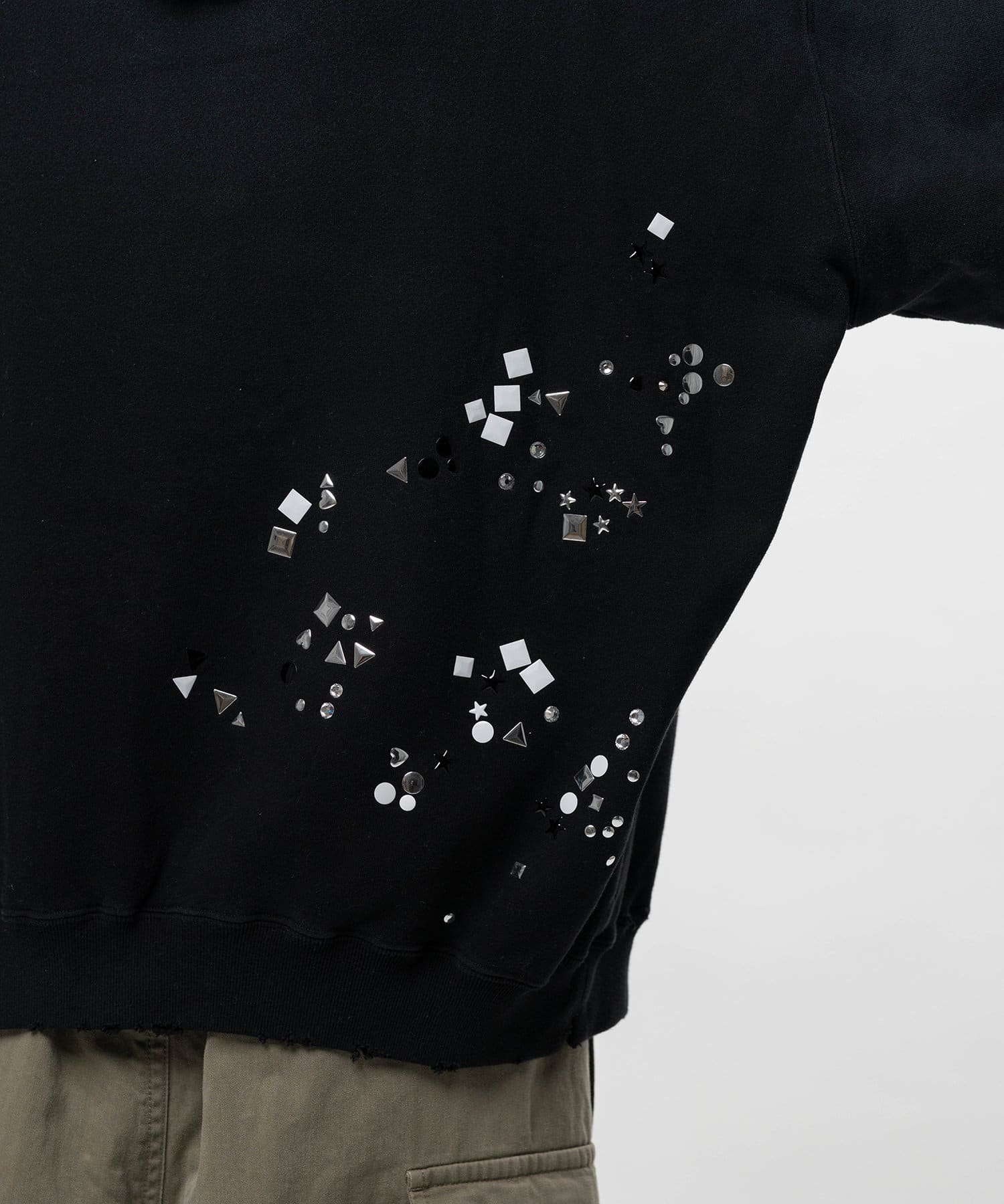 Maison MIHARA YASUHIRO/Embellished Hoodie black 46
