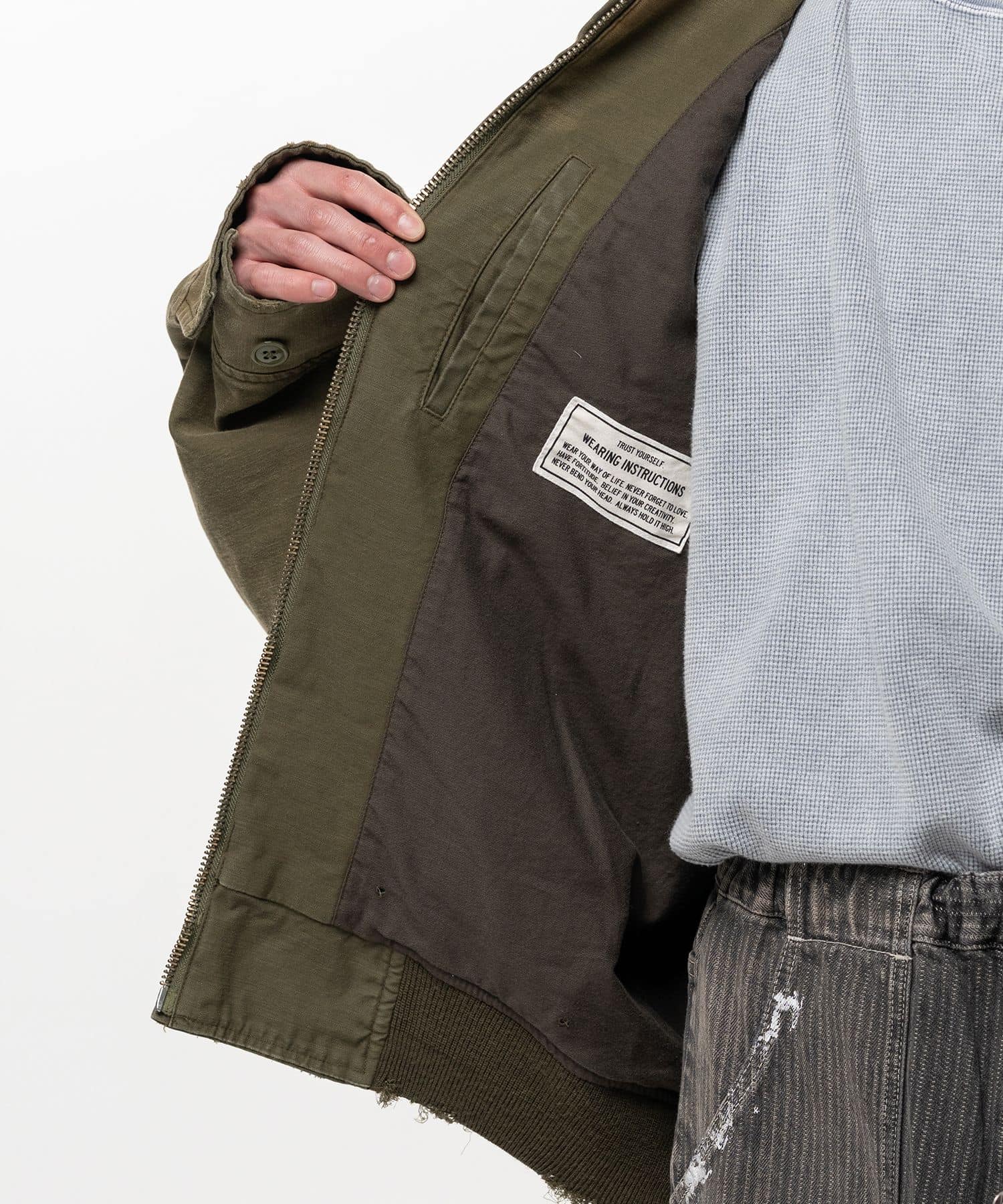 Maison MIHARA YASUHIRO/Sun Faded Like Military Jacket khaki 46