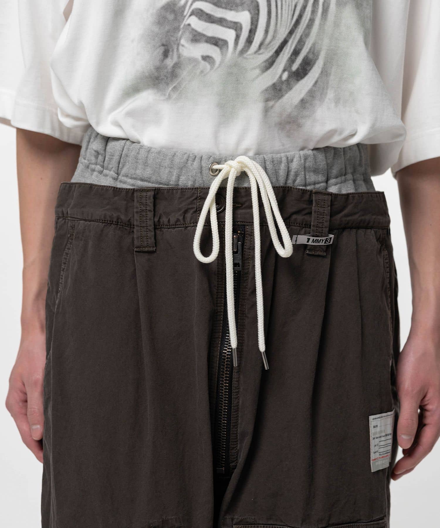 Maison MIHARA YASUHIRO/Sweat Pants Combined Flight Pants brown 44