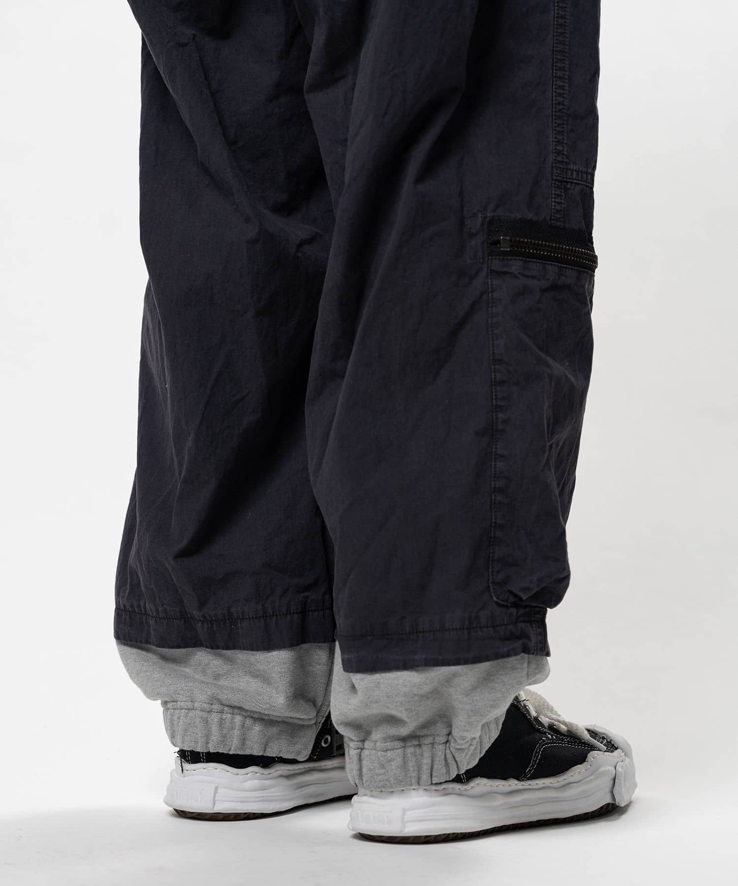 Maison MIHARA YASUHIRO/Sweat Pants Combined Flight Pants black 44