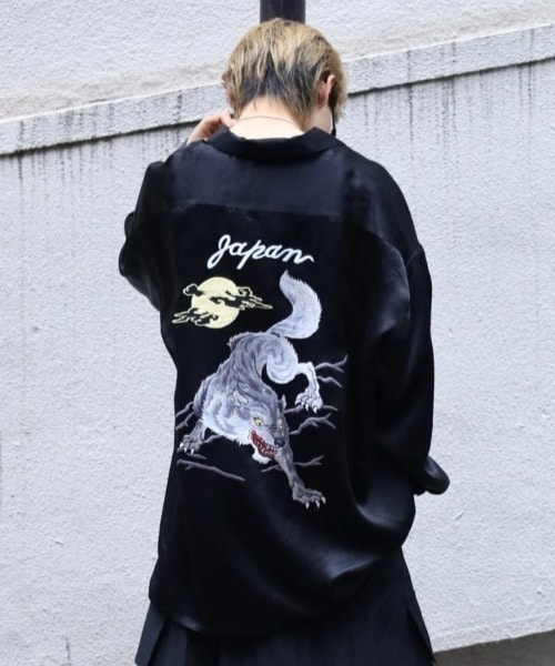 el_conductorh/コンダクター/別注刺繍スカシャツ black 2