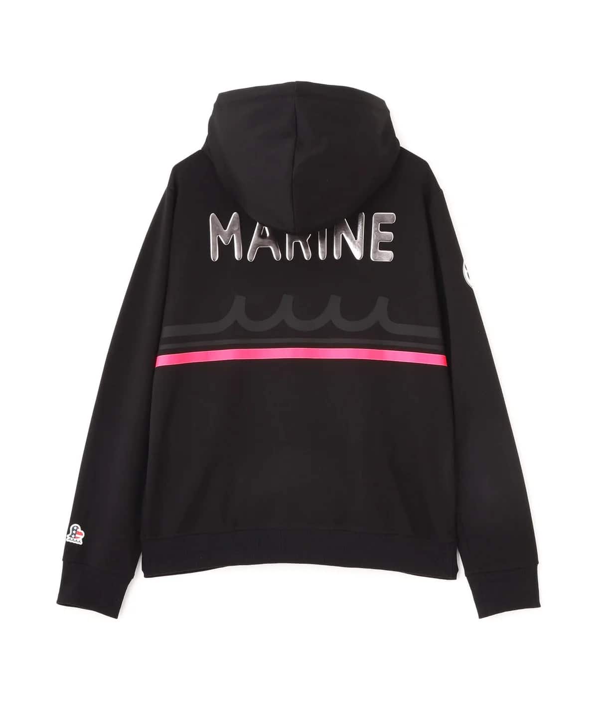 muta MARINE/ムータ マリン/Set-up Hoodie Back Metal black L