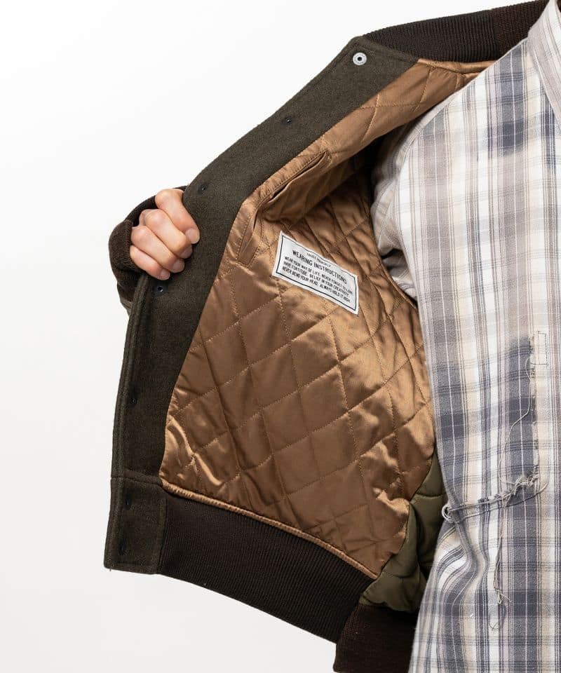 Maison MIHARA YASUHIRO/Front Back Combined Stadium Jacket khaki 48