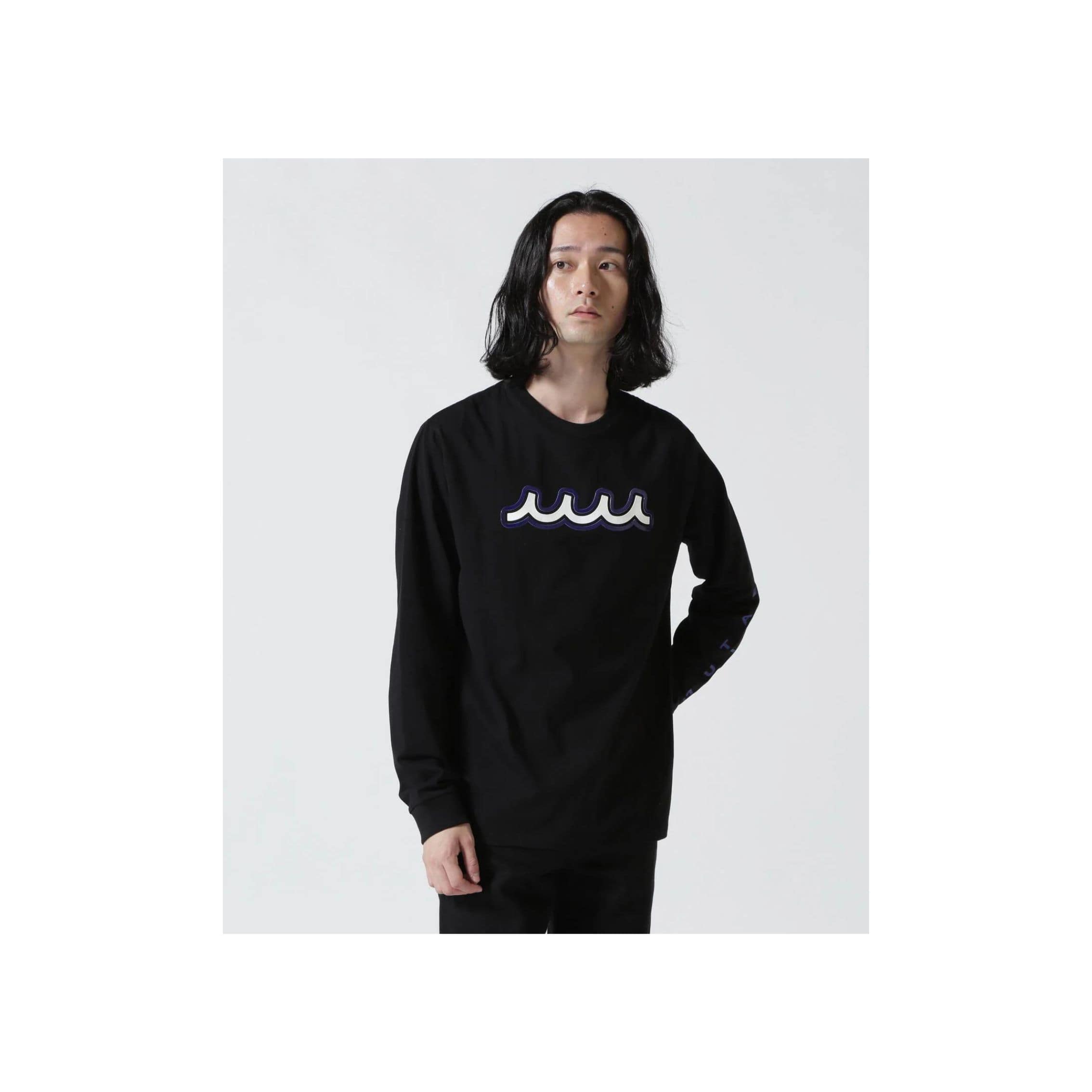 muta MARINE/ムータ マリン/Wave LONG Sleeve Tee black L