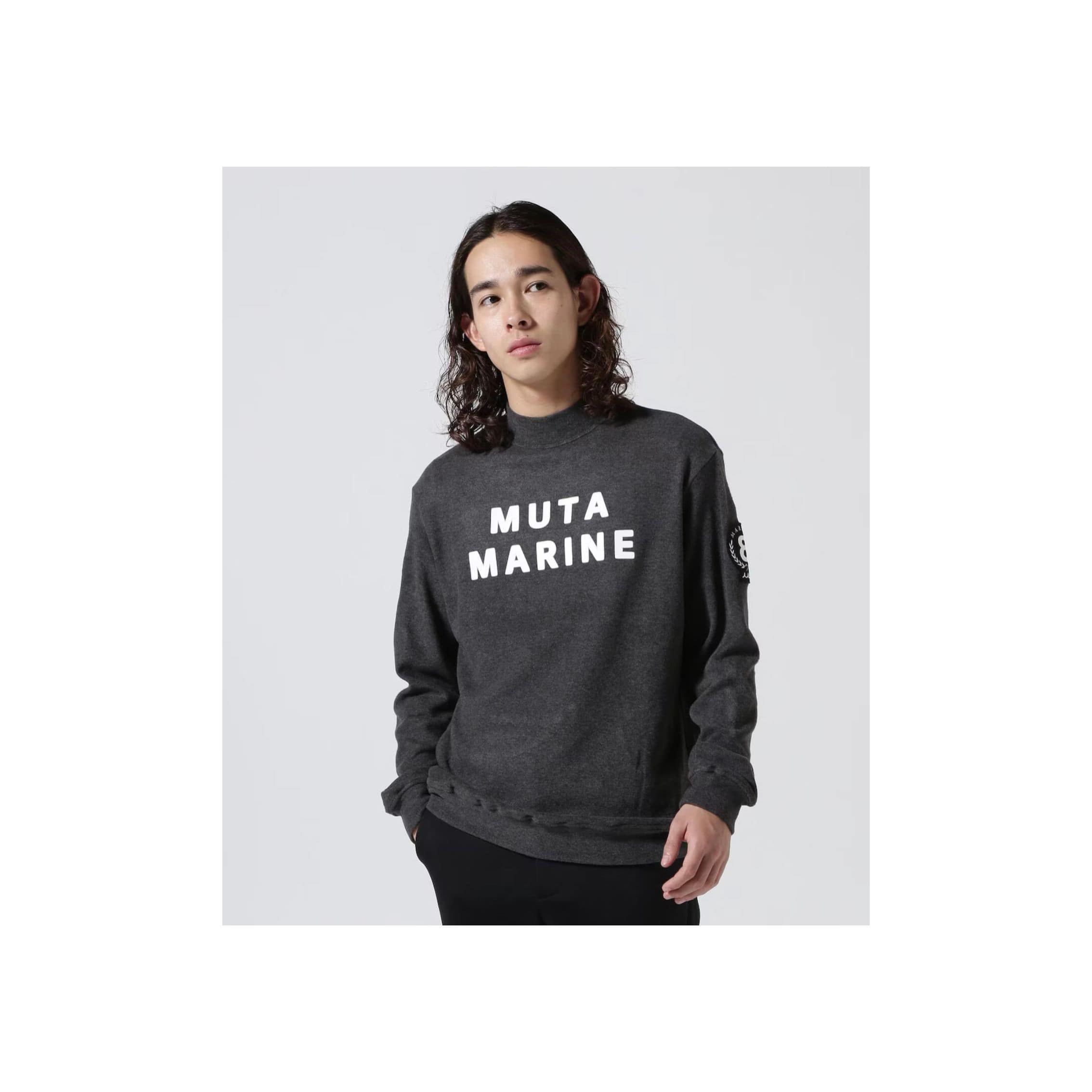 muta MARINE/ムータ マリン/ライトニット モックネックプルオーバー gray 7