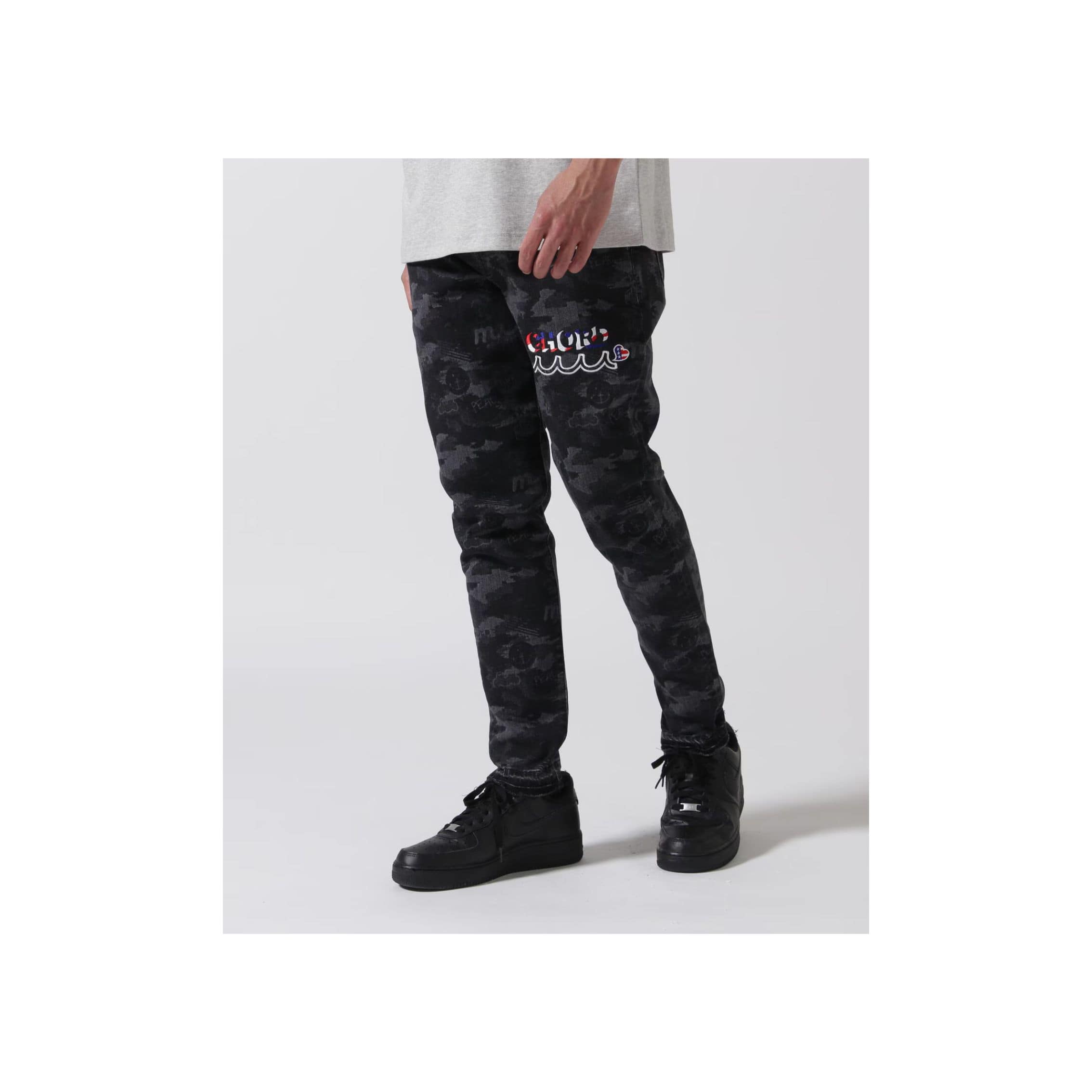 【Safari 6月号掲載】muta MARINE×CHORD/ムータマリン×コード/コラボデニム black ４