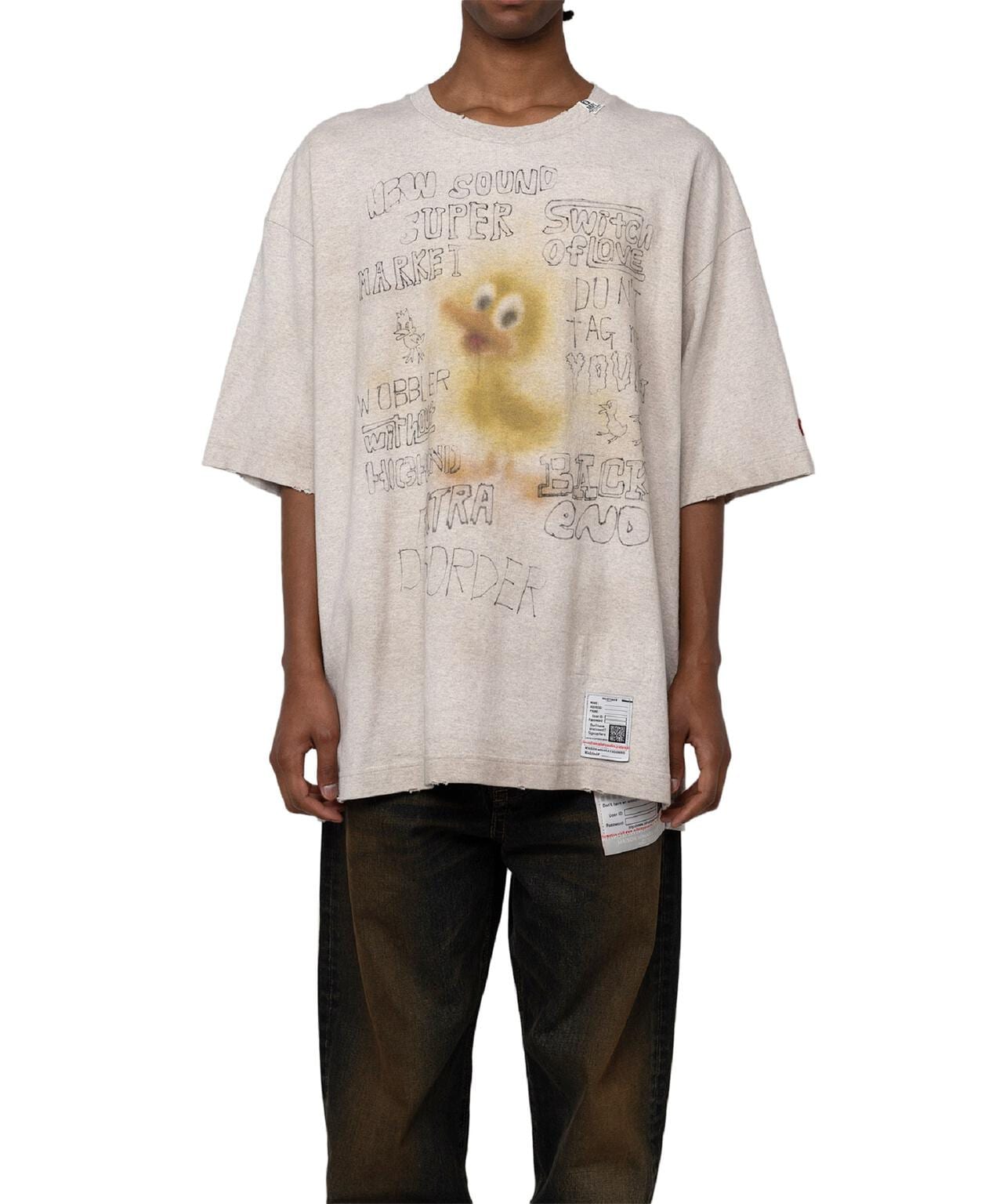 Maison MIHARAYASUHIRO/メゾン ミハラヤスヒロ/Distressed Tee grey 44